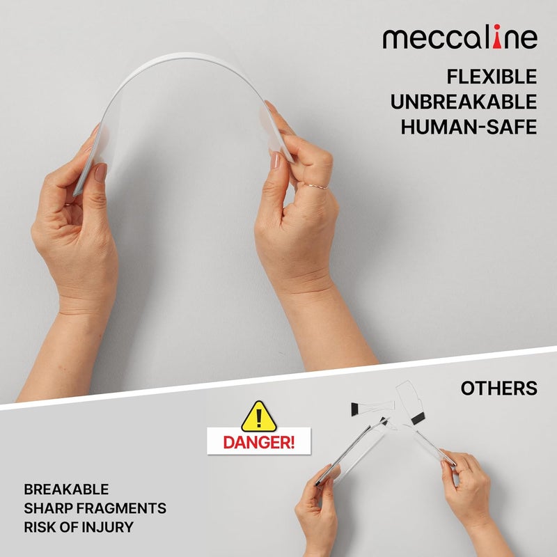 meccaline لوحة ملاحظات الشاشة 2 قطعة - حامل ملاحظات لاصق مرن من PET لشاشة الكمبيوتر - منظم رسائل جانبي - ملحقات مكتبية متعددة الاستخدامات - مستلزمات مكتب منزلي رائعة - 3.1" x 11.8" - Image 4